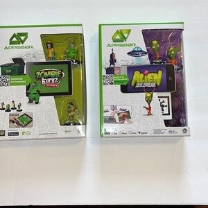 Appgear-Zombie Burbz services, Alien Jailbreak. Set of 2 see pic for details.